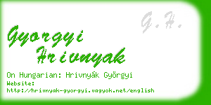 gyorgyi hrivnyak business card